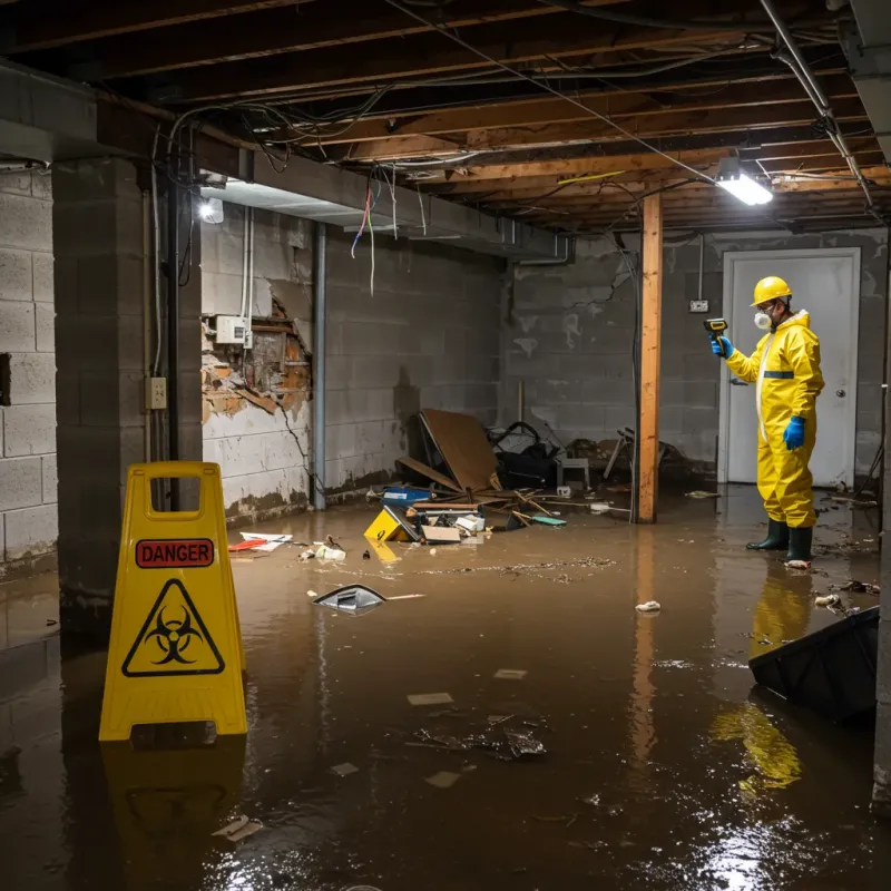 Flooded Basement Electrical Hazard in Five Points, FL Property